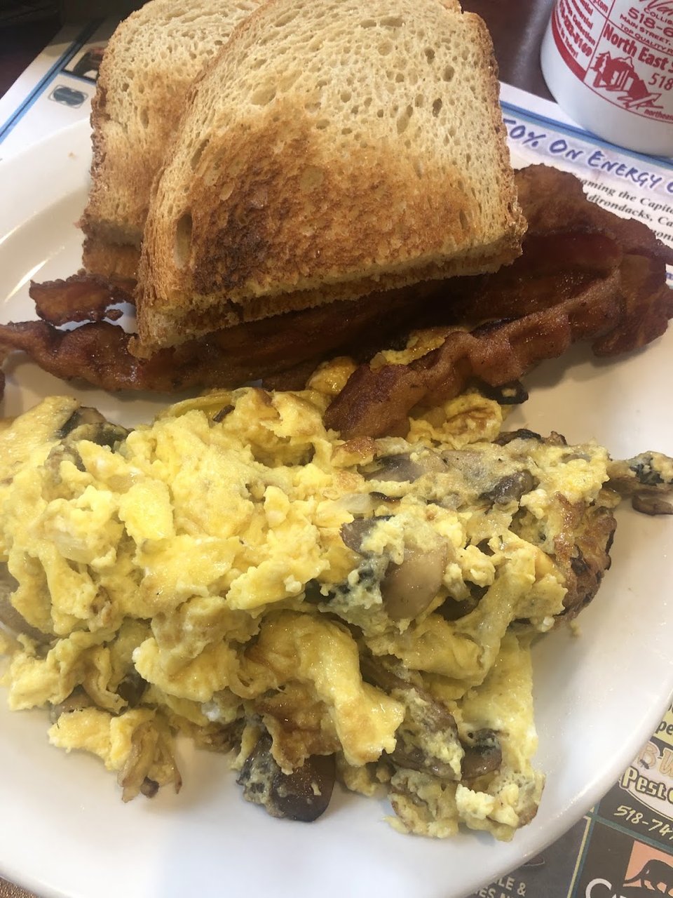 Scrambled Eggs with Onions and Mushrooms